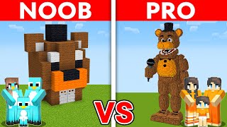 NOOB vs PRO: FNAF Family House Build Challenge in Minecraft
