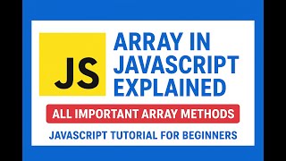 Lecture 15:Array in Javascript | Javascript array methods | Javascript full couse 2025 #javascript