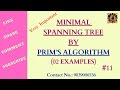 11. Prim's Algorithm working, Minimal Spanning Tree by Prim's Algorithm #tree #spanningtree