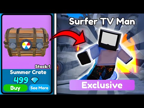 ¡NUEVO HOMBRE SURFER TV! ABrí 100 CAJAS DE VERANO – Toilet Tower Defense Roblox