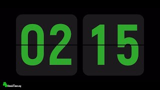 2 Minute 15 Second Timer Precise Flip Timer Green Atomic Timer