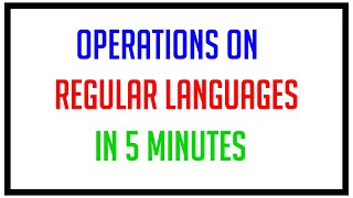 operations on regular languages | Operations on Regular language in Theory of Computation