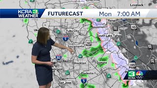 Northern California Forecast: Next chance for rain and snow on Monday