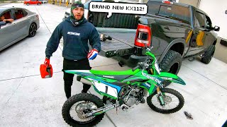 RIDING THE KAWASAKI KX112 FOR THE FIRST TIME! WITH BRAAP VLOGS!