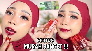 REVIEW LENGKAP & SWATCH OMG GLASSY LIP TINT  !! 20RIBUAN !! Sebagus apa??