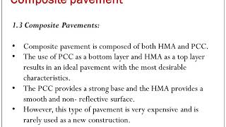 Pavement Structural Analysis, Lecture 3, Pavement types, composite pavement