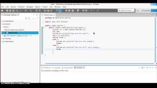 Java tutorial 004 Switch statements