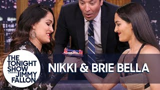 Nikki and Brie Bella Compete in the Tonight Show's Thumb Wrestling Championship