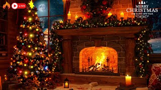 The Best Instrumental Christmas Music with Fire Sounds🎄Merry Christmas 2023🎅🏼Christmas Fireplace