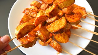 How to Make Delicious Kamote Que | Kamote Que Recipe | Caramelized Sweet Potato on Bamboo Stick