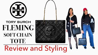 Tory Burch  FLEMING SOFT CHAIN Tote | Review and Styling