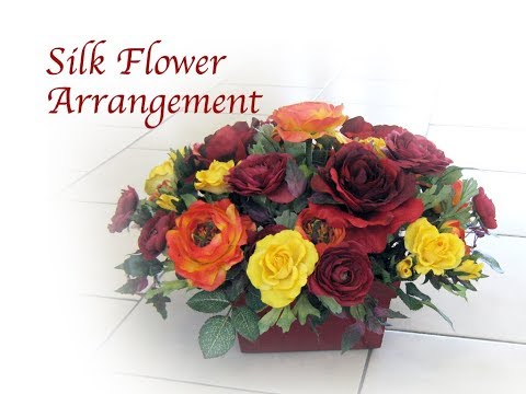Autumn Theme Silk Flower Centerpiece Demonstration Autumn Theme Silk Flower Centerpiece Demonstration