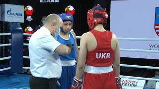 Kielce 2021 Session1B (W57kg) BODNARCHUK Kateryna (UKR) vs GROSY Sthelyne (FRA)