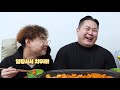 심심해서 먹는 로제떡볶이와 튀김 세트 rose tteokbokki mukbang