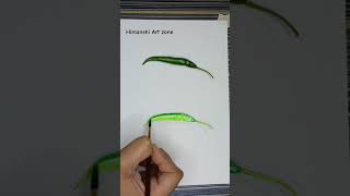 realistic drawing | green chilli drawing #shorts #youtuber #viral #art #drawing #realistic #video