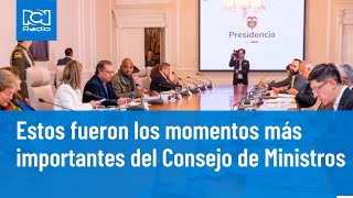 Resumen de los momentos más importantes del Consejo de Ministros