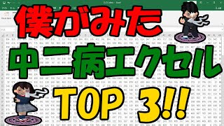 僕がみた 中二病エクセル TOP3!!