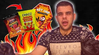 Τρώω τα 3 πιο HOT σνακ στην Ελλάδα ! Food Challenge | @Teostyyy