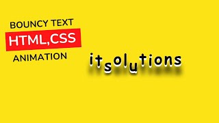 Bounce Text Animation Using HTML & CSS In Vscode