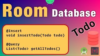 Room Database | Insert, Get all Todos | using Singleton Pattern
