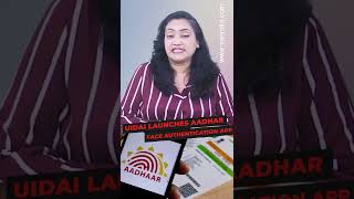 UIDAI launches AADHAR face authentication app #shortsvideo