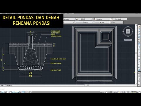 Cara Membuat Denah Dan Detail Pondasi - Tutorial Autocad Pemula - YouTube