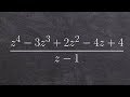 Dividing polynomials using long division