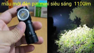 mẫu mới đèn pin mini đèn đeo đầu siêu sáng Sofirn HS10. 1100lm. 16340. võ kim loại