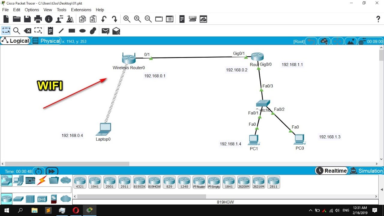 How To Configure Cisco WiFi Router In Cisco Packet Tracer - YouTube