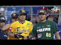 20130706 cpbl 獅 v.s 象 2下 彭政閔差點遭強納森近身球攻擊頭部 上壘後和高國慶抱怨