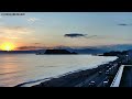 2022年最後の夕陽　12月31日　江ノ島　富士山