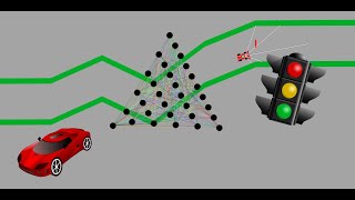Self driving cars with NEAT algorithm in Python - Randomly generated track and traffic lights