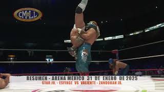 CMLL - STAR JR. - ESFINGE  VS  VALIENTE - ZANDOKAN JR. / ARENA MÉXICO / 31-01-25