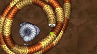 Little Big snake Cacing Epic slitherio Gameplay Biggest snake game world record 2021 short funny VDO