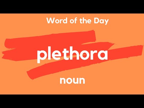 How do you use the word plethora?