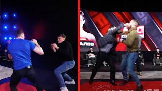 Russian face off  fighters loss control | HFC MMA