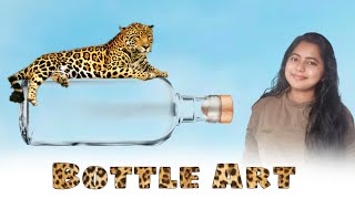 🐆ഒരു പുള്ളിപുലി കുപ്പി 🐆 Civilians Craft | Bottle art Malayalam | Art and craft idea | DIY ideas