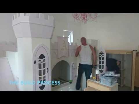 The making of Children's Princess Castle Themed Bed The making of Children's Princess Castle Themed Bed