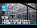 Migrants leave Albania for Italy as judges reject detentions • FRANCE 24 English