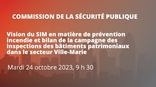 2023-10-24 9 H 30 Commission de la sécurité publique