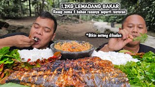 RESEP CUMA 3 BAHAN BISA SE ENAK INI ! LEMADANG BAKAR + LALAPAN MENTAH + SAMBEL KECOMBRANG, NIKMAT