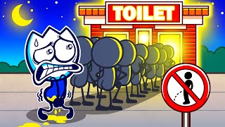 To Pee Or Not To Pee: Max Cannot Wait For Any Longer | Max's Puppy Dog Cartoons