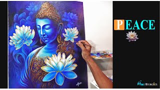 Acrylic On Canvas find Your Inner Peace || Watch This If You Want Real Peace || BUDDHA