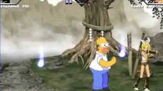 TheAerialRave MUGEN: Kagamine Rin (Me) vs. Homer Simpson