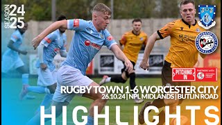 Rugby Town 1-6 Worcester City - 26/10/24 - Northern Premier League Midlands - Match Highlights