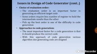 Compiler Design - Code generation