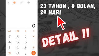 Cara Menghitung Umur Di Kalkulator Hp - Mudah!!