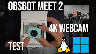 Mini Webcam 4K con IA OBSBOT MEET 2 | Unboxing, Review y Test en Windows y Linux