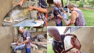 PREPARANDO E DANDO UM PEIXÃO AO MEU IRMÃO RUBENS E MINHA CUNHADA ALDECI