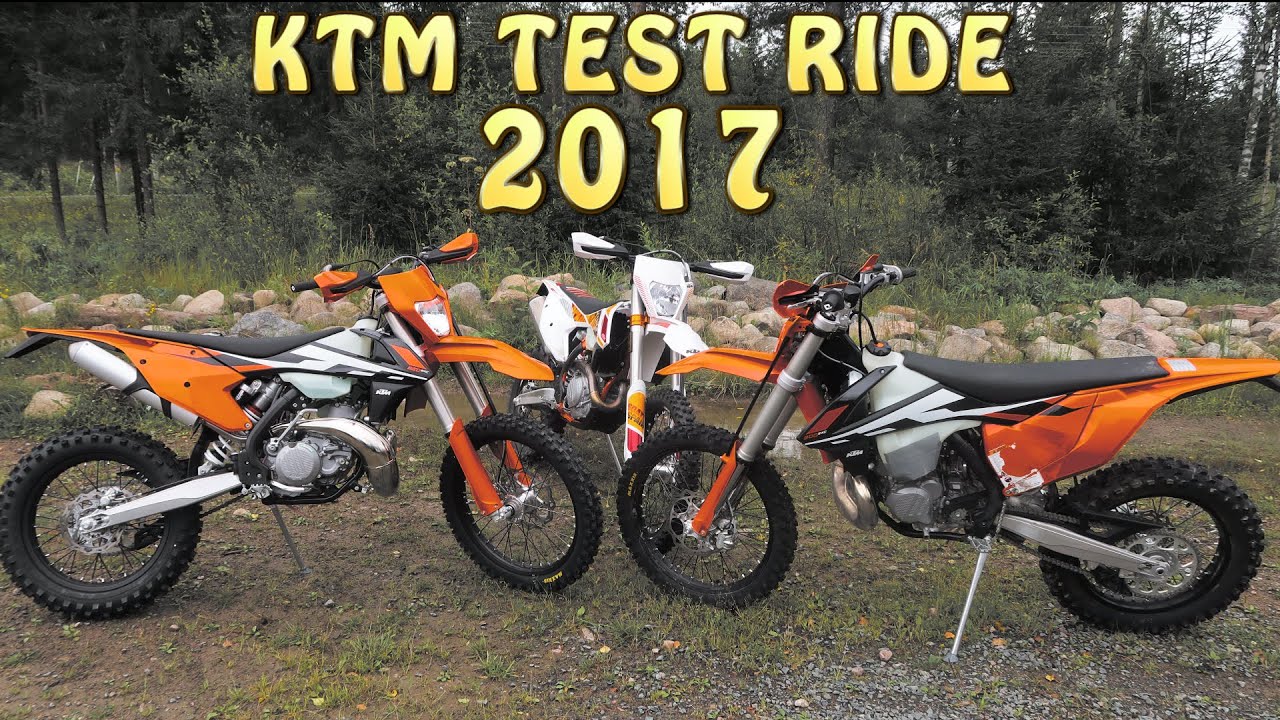 KTM TEST RIDE 2017 EXC 250 300 450 - YouTube